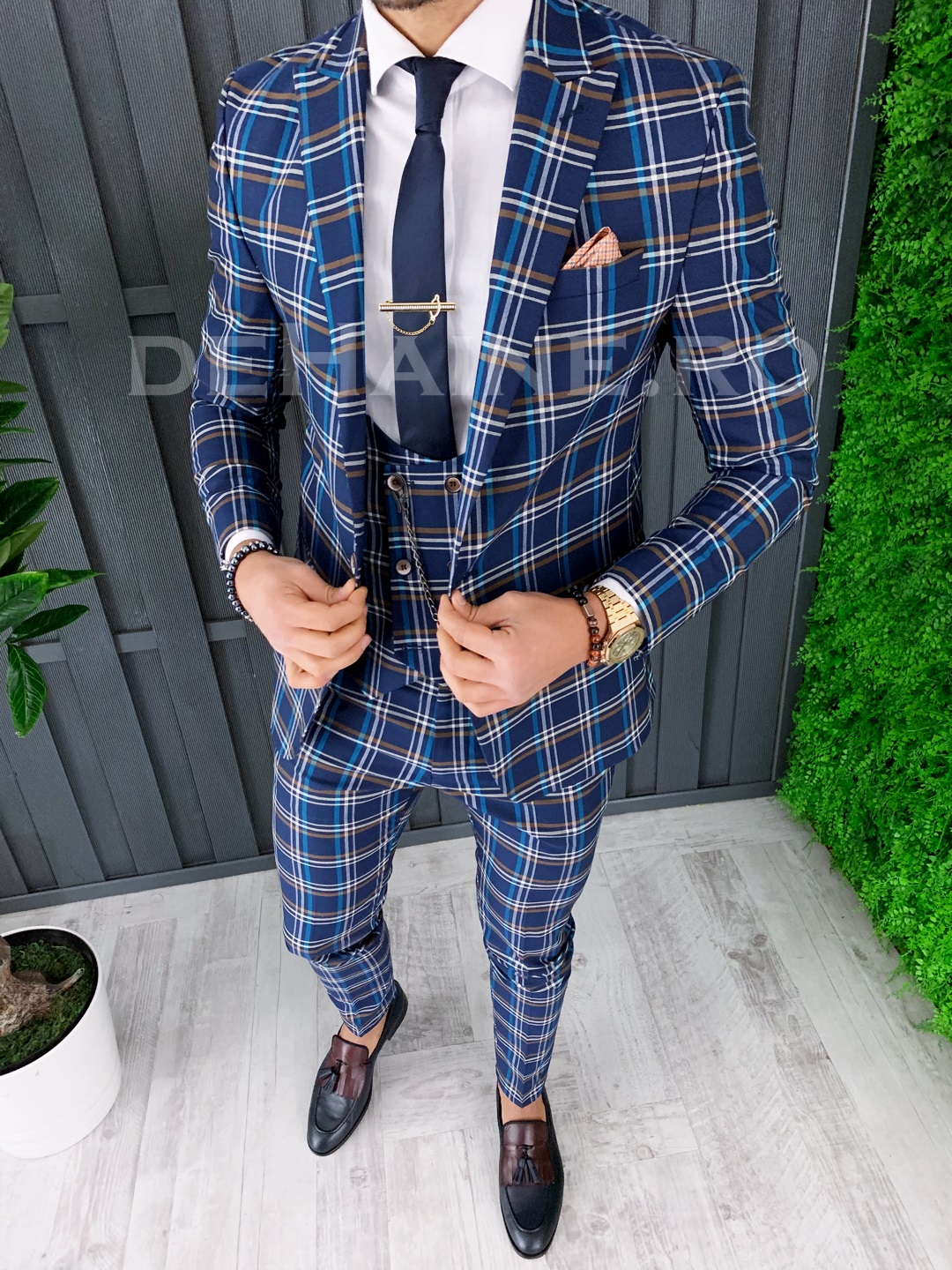 Costum barbati slim fit + vesta zr a7805 s25 26